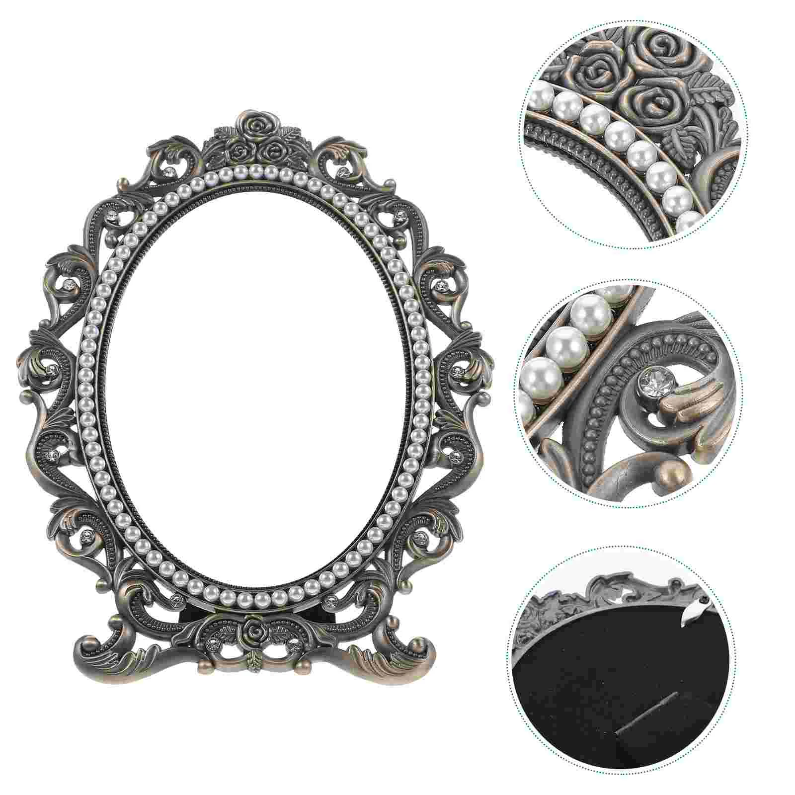 Mirror Makeup Vintage Desk Table Vanity Stand Tabletop Dressing Desktop Pearl Standing Decoration Metal Women Bathroom
Mirror Makeup Vintage Desk Table Vanity Stand Tabletop Dressing Desktop Pearl Standing Decoration Metal Women Bathroom