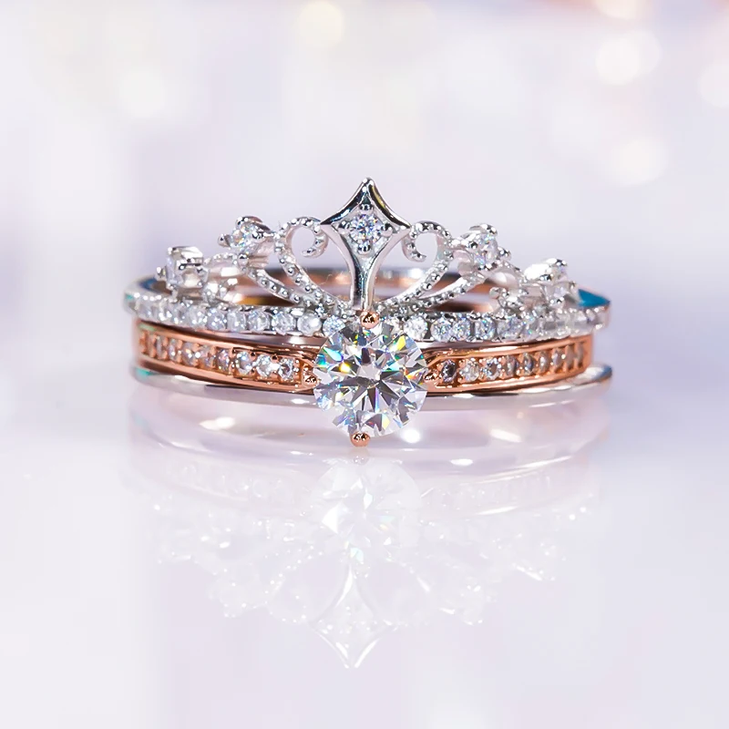 2023 New Crown Moissanite Set Ring S925 Sterling Silver Rose Gold Plated for Women Fine Jewelry Engagement Wedding Party Gift
2023 New Crown Moissanite Set Ring S925 Sterling Silver Rose Gold Plated for Women Fine Jewelry Engagement Wedding Party Gift