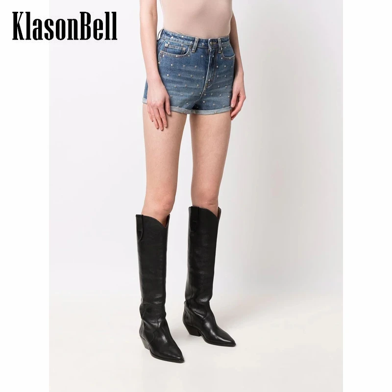 4.18 KlasonBell Pocket Zipper Rivet Studded Heavy Industry Denim Shorts Women
4.18 KlasonBell Pocket Zipper Rivet Studded Heavy Industry Denim Shorts Women