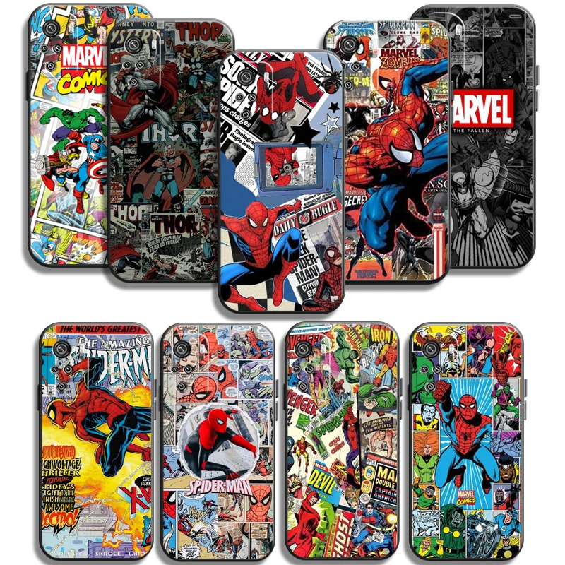 

Marvel Spiderman Iron Man Phone Cases For Xiaomi Redmi 7A 8A Note 7 Pro 8T 8 2021 8 7 7 Pro 8 Pro Soft TPU Coque Funda