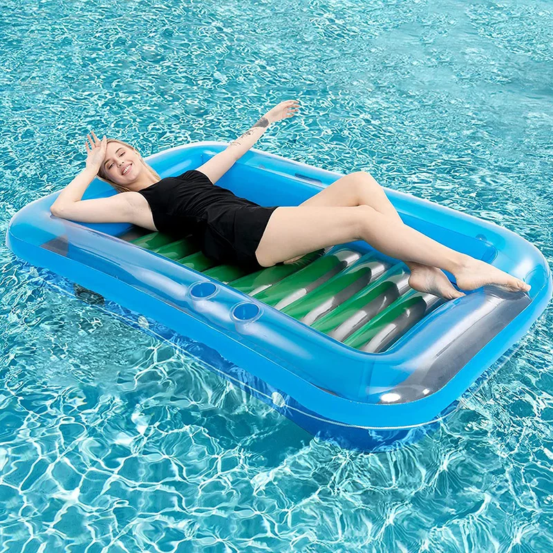 

Inflatable Tanning Pool Lounger Float Sun Tan Tub Sunbathing Pool Lounge Raft Floatie Toys Water Filled Tanning Bed Mat Pad for