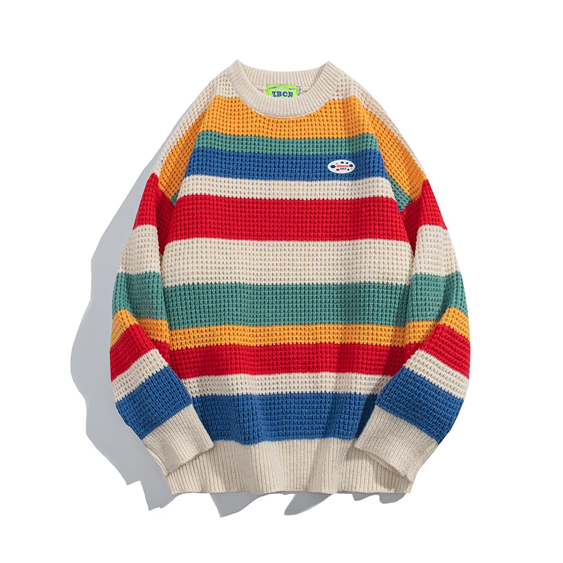 Fashion Harajuku Sweater Men'S HIP HOP Streetwear Pull XL Striped 2022 Long Sleeves Pullover For Autumn Spring
Fashion Harajuku Sweater Men'S HIP HOP Streetwear Pull XL Striped 2022 Long Sleeves Pullover For Autumn Spring