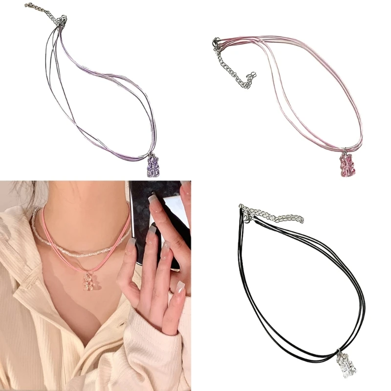 Bear Pendant Necklace Sweet Cool Collar Necklace Double Layer Rope Chain Choker Neck Chain Fashion Jewelry DropShip
Bear Pendant Necklace Sweet Cool Collar Necklace Double Layer Rope Chain Choker Neck Chain Fashion Jewelry DropShip
