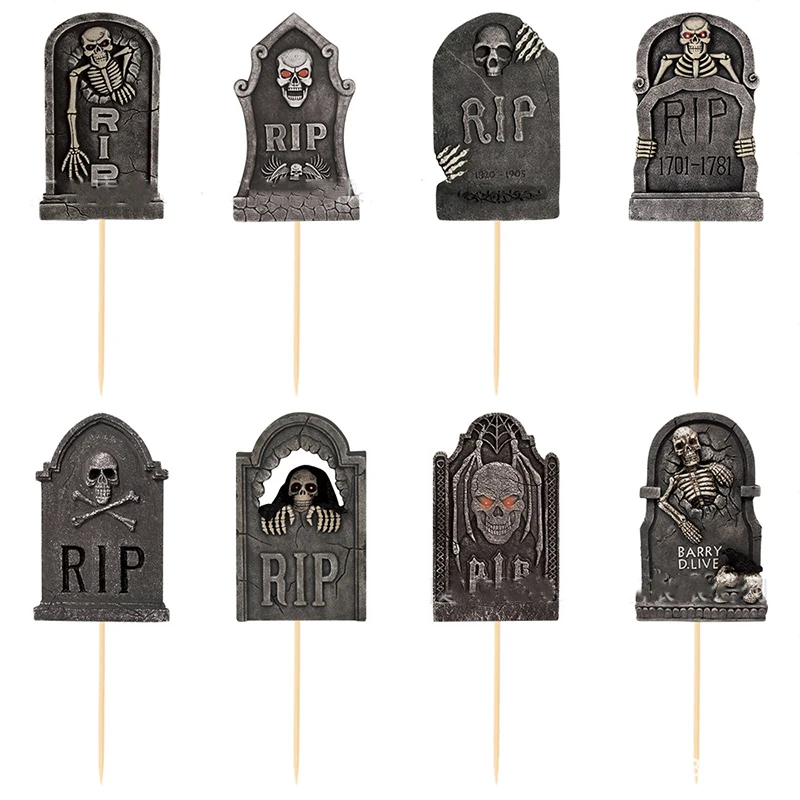 Creative Tombstone Cupcake Toppers Skul Horror Ghost Festival Party Trick Or Treat Happy Helloween Party Decor Rip Skul Party
Creative Tombstone Cupcake Toppers Skul Horror Ghost Festival Party Trick Or Treat Happy Helloween Party Decor Rip Skul Party