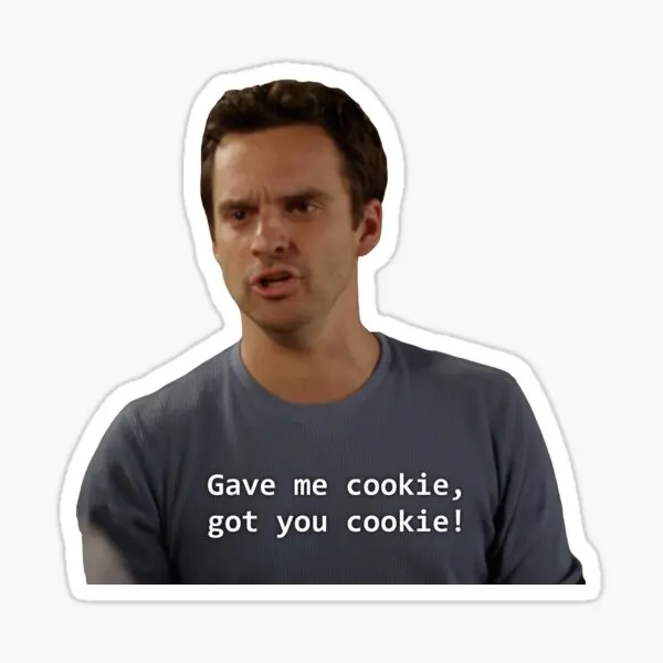 Gave You Cookie Nick Miller 5PCS Stickers for Wall Water Bottles Stickers Cartoon Living Room Background Cute Kid Print Luggage
Gave You Cookie Nick Miller 5PCS Stickers for Wall Water Bottles Stickers Cartoon Living Room Background Cute Kid Print Luggage