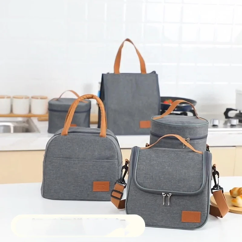 Thermal Lunch Bag for Men&Women Gray Oxford Cloth Aluminum Foil Insulation Shoulder Bag Multi-size Waterproof Picnic Bag
Thermal Lunch Bag for Men&Women Gray Oxford Cloth Aluminum Foil Insulation Shoulder Bag Multi-size Waterproof Picnic Bag