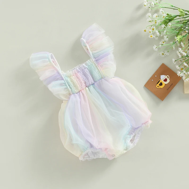 EWODOS 0-18Months Infant Baby Girls Summer Bodysuits Jumpsuits Fly Sleeve Square Neck Tie-dye Print Lovely Tulle Bubble Bodysuit
EWODOS 0-18Months Infant Baby Girls Summer Bodysuits Jumpsuits Fly Sleeve Square Neck Tie-dye Print Lovely Tulle Bubble Bodysuit
