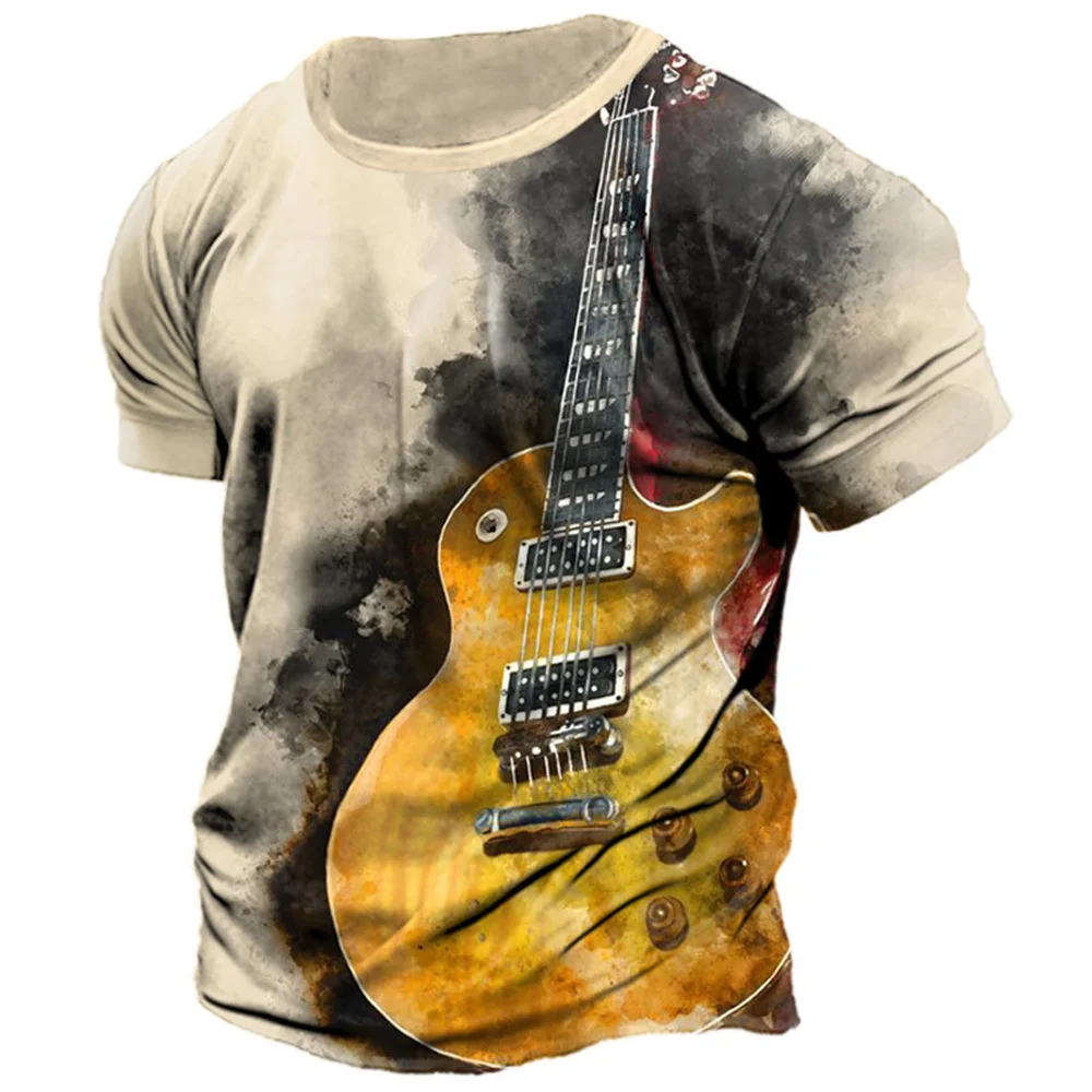 Summer Music Guita Print Men'sT-shirts Classic Music Instruments Loose O Collar Daily Short Sleeve Tops Hip Hop Clothing For Men
Summer Music Guita Print Men'sT-shirts Classic Music Instruments Loose O Collar Daily Short Sleeve Tops Hip Hop Clothing For Men