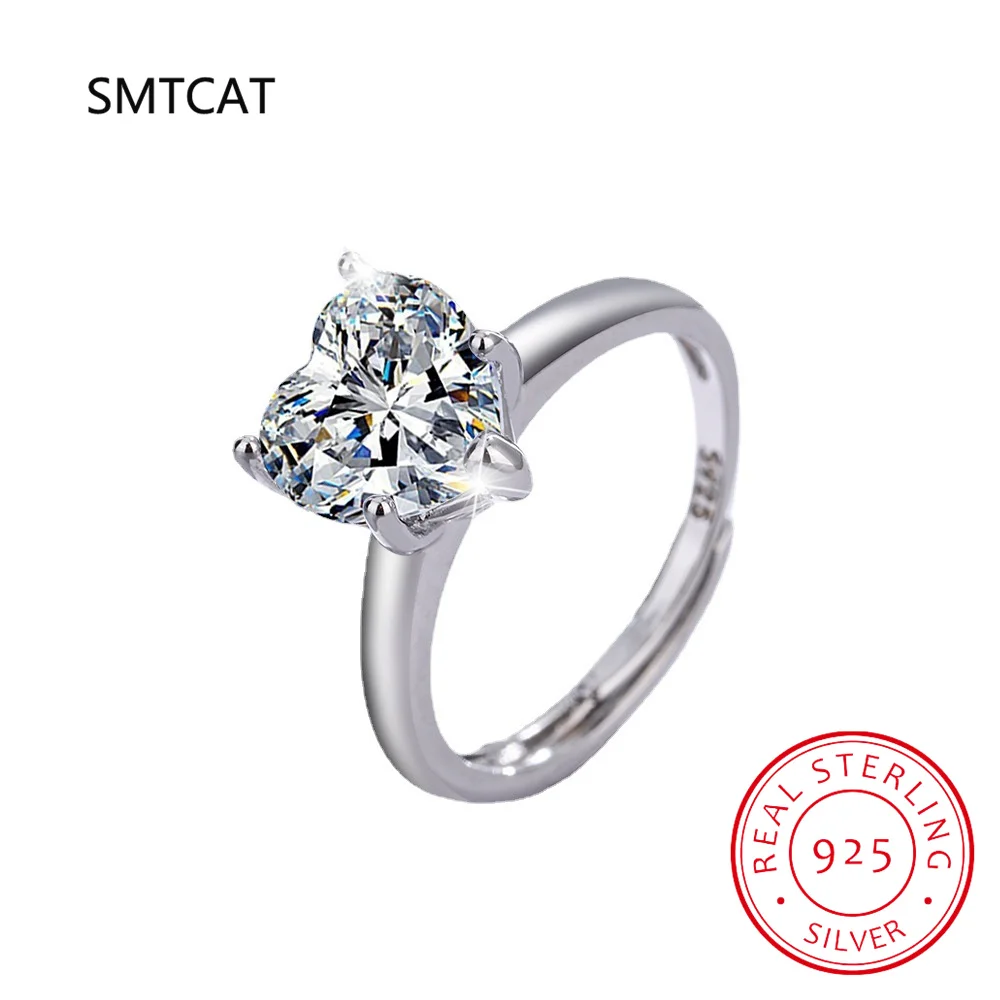 100% 925 Sterling Silver Real 1 Carat Heart Moissanite Rings For Women Sparkling Wedding Party Fine Jewelry Wholesale Gift 
100% 925 Sterling Silver Real 1 Carat Heart Moissanite Rings For Women Sparkling Wedding Party Fine Jewelry Wholesale Gift