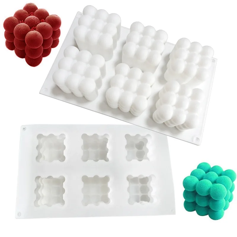 Large 15/6 Cavitys Bubble Cube Candles Aromatherapy Silicone Mould Mousse Cake Molds 3D Chocolate Hand-made Soap Tool Food Grade
Large 15/6 Cavitys Bubble Cube Candles Aromatherapy Silicone Mould Mousse Cake Molds 3D Chocolate Hand-made Soap Tool Food Grade