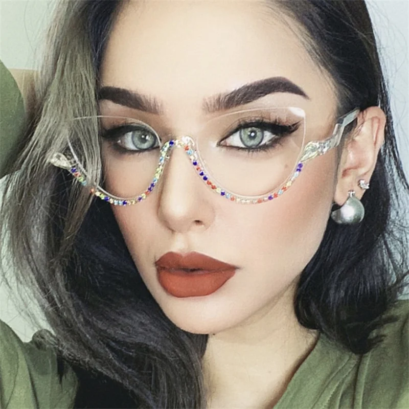 Luxury Anti Blue Light Block Glasses Women Eyeglasses Half Frame Female Clear Lens Eyepiece Ladies Eyewear
Luxury Anti Blue Light Block Glasses Women Eyeglasses Half Frame Female Clear Lens Eyepiece Ladies Eyewear