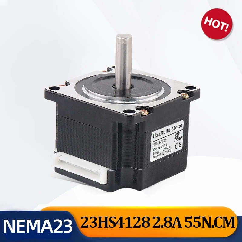 Шаговый двигатель hanbuild 23HS4128 12В
Шаговый двигатель hanbuild 23HS4128 12В