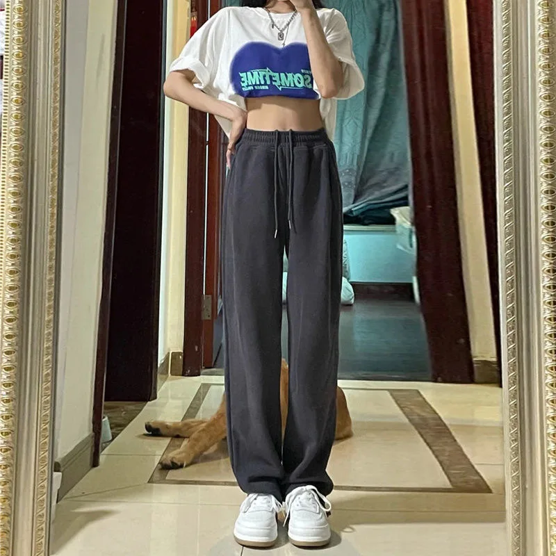 Women's Clothing Pants Autumn and Winter Loose Casual Petite Ankle-Tied Track Sweatpants Narrow Version Wide-Leg Pants Trousers
Women's Clothing Pants Autumn and Winter Loose Casual Petite Ankle-Tied Track Sweatpants Narrow Version Wide-Leg Pants Trousers