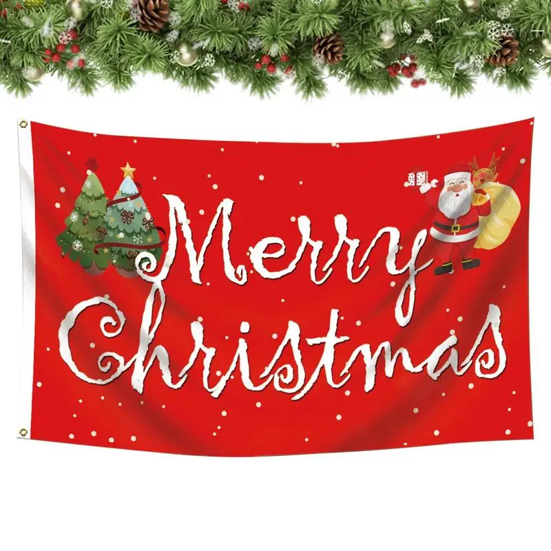 Merry Christmas Flag 3x5ft Red White Double-Sided Outdoor Flags Winter Flag Festival Banners Wear-Resistant Christmas Flags 
Merry Christmas Flag 3x5ft Red White Double-Sided Outdoor Flags Winter Flag Festival Banners Wear-Resistant Christmas Flags