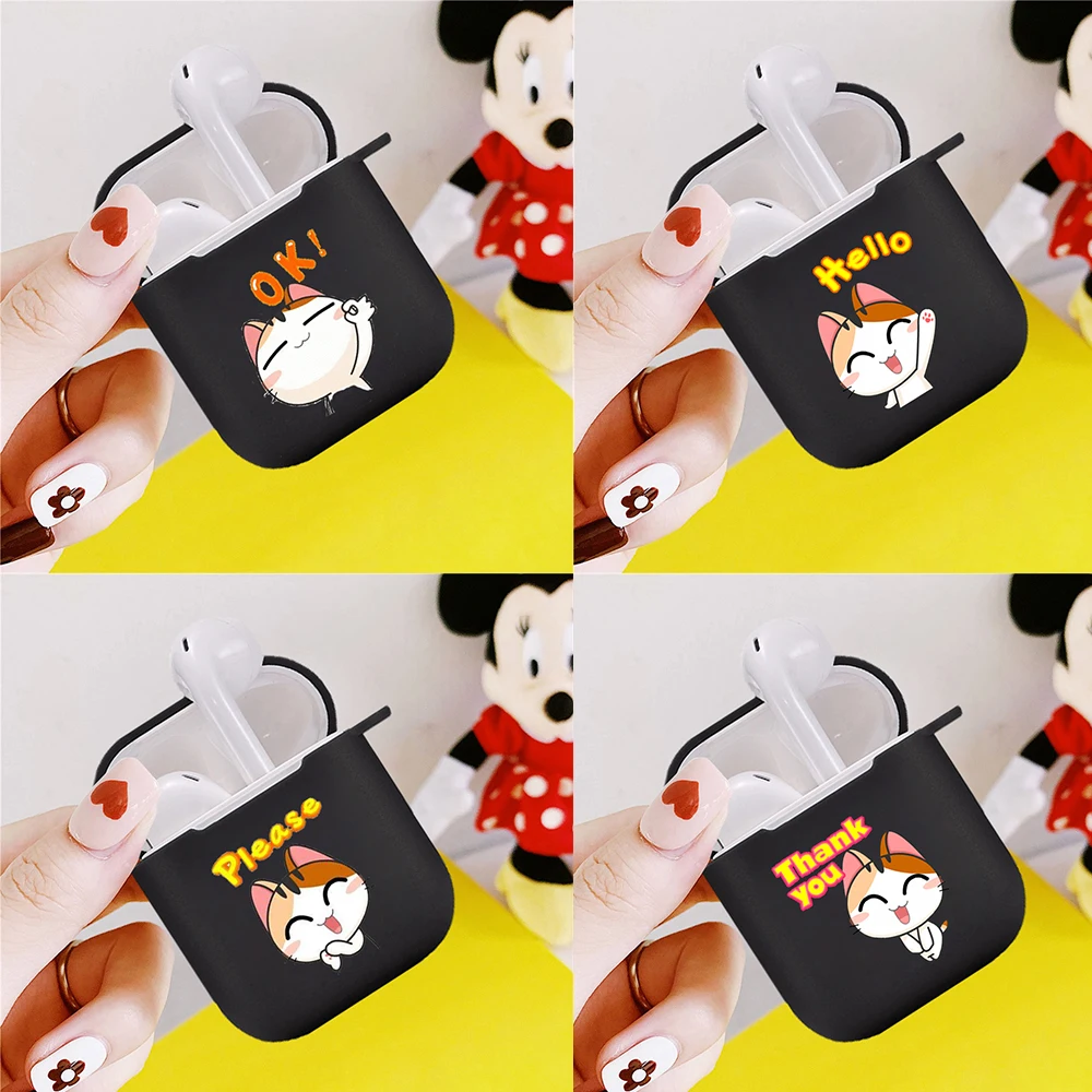 2021 Silicone cover for Airpods 1/2 Earphone Cartoon cute greeting cat soft Fundas Airpods Case Air Pods Charging Box Bags coque
2021 Silicone cover for Airpods 1/2 Earphone Cartoon cute greeting cat soft Fundas Airpods Case Air Pods Charging Box Bags coque