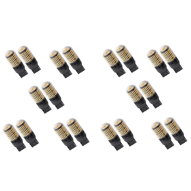 20X 7440 Canbus Super Bright Error Free LED Bulb T20 W21W 144 SMD Amber For Reverse Tail Turn Signal Light
20X 7440 Canbus Super Bright Error Free LED Bulb T20 W21W 144 SMD Amber For Reverse Tail Turn Signal Light