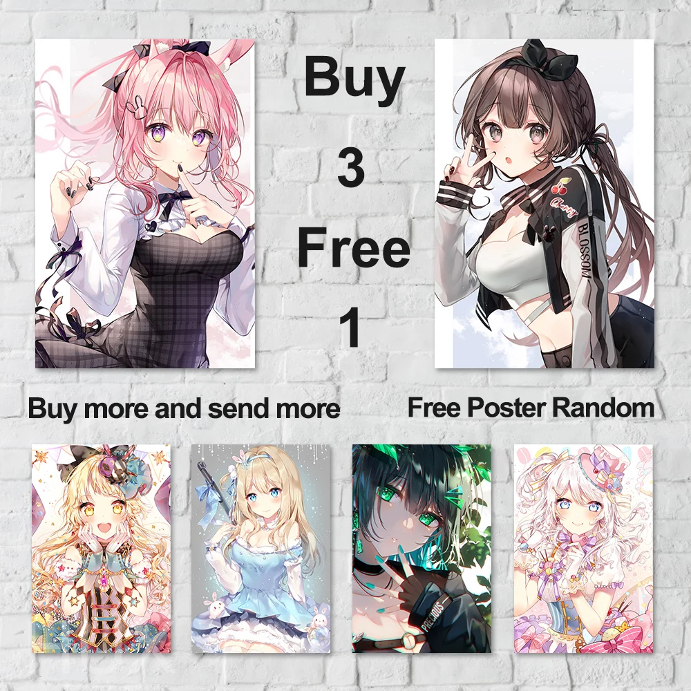 Custom Printed Images Canvas Posters Japan Anime Girls Cartoon Characters Wall Art Modern Kawaii Living Room Home Decor Painting
Custom Printed Images Canvas Posters Japan Anime Girls Cartoon Characters Wall Art Modern Kawaii Living Room Home Decor Painting