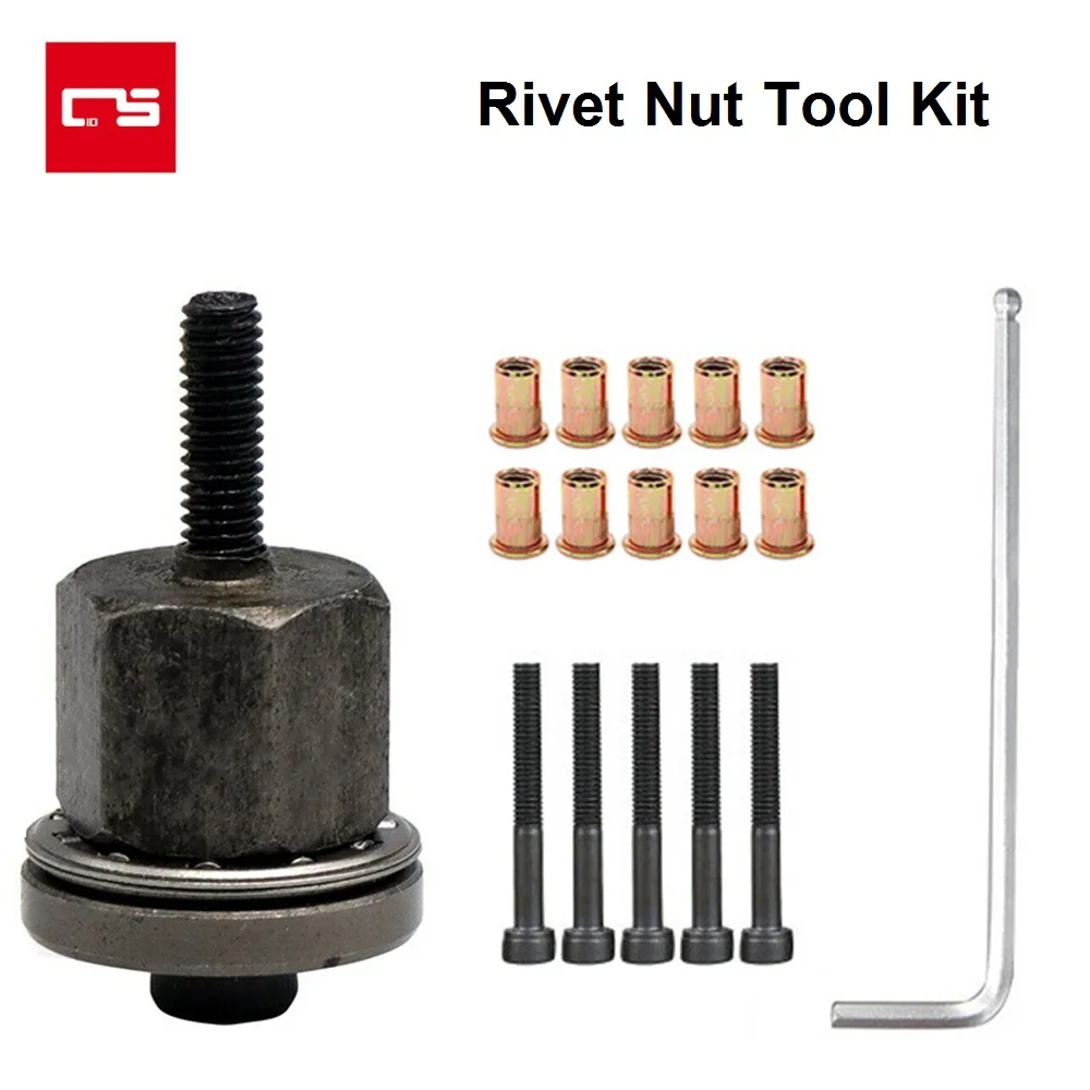 Rivet Nut Kit M3/M4/M5/M6/M8/M10 Mandrels Hand Nuts Riveter Rivnut Tool with Carbon Steel Flat Head Threaded Insert Nut Head
Rivet Nut Kit M3/M4/M5/M6/M8/M10 Mandrels Hand Nuts Riveter Rivnut Tool with Carbon Steel Flat Head Threaded Insert Nut Head