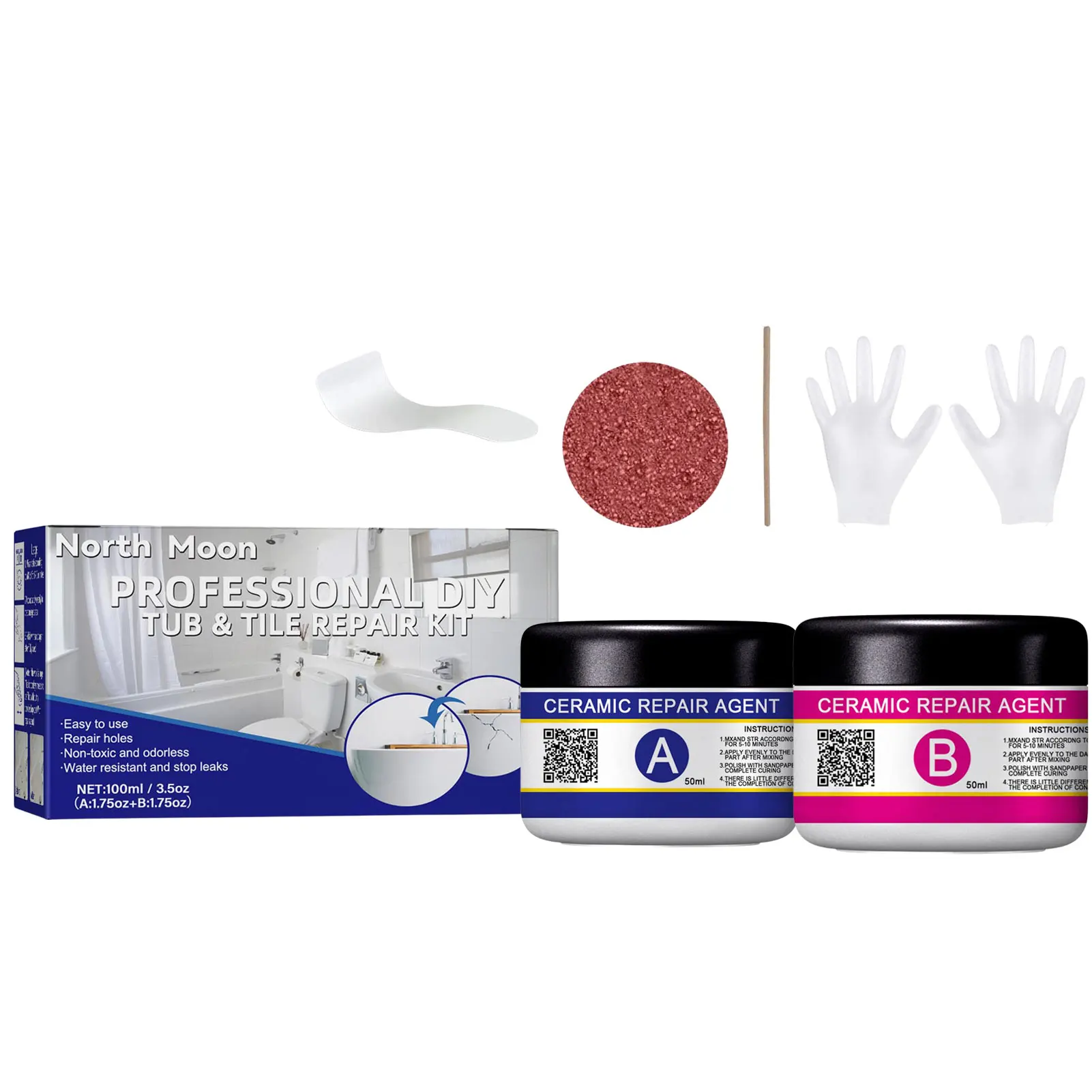 Tile Repair Agent Fiberglass Repair Kit Porcelain Repair Kit For Tubs Ceramic Toilet Fiberglass Stone Chips Scraps Drill Holes
Tile Repair Agent Fiberglass Repair Kit Porcelain Repair Kit For Tubs Ceramic Toilet Fiberglass Stone Chips Scraps Drill Holes