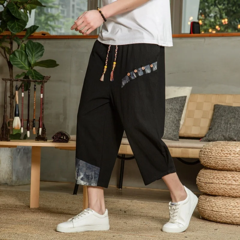 Japanese Cotton Linen arem Pants Men Summer Breatable Linen Cropped Pants for Men Casual Elastic Waist Fitness Pants
Japanese Cotton Linen arem Pants Men Summer Breatable Linen Cropped Pants for Men Casual Elastic Waist Fitness Pants