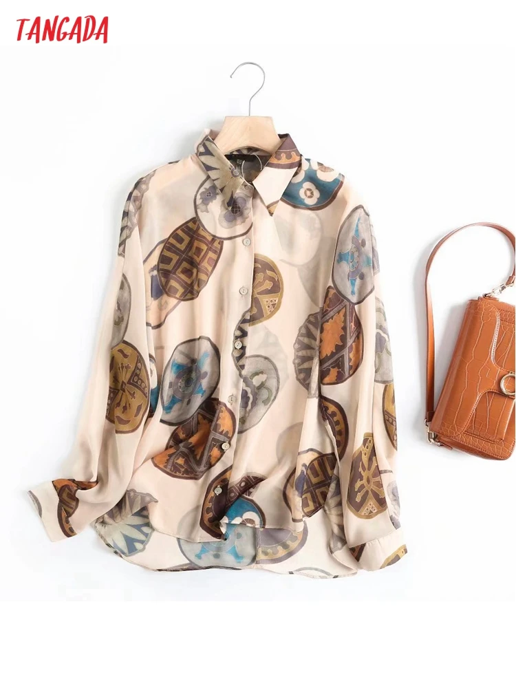 Tangada Spring Women Oversized Vintage Print Blouse Long Sleeve Chic Female Office Lady Shirt Tops 4C227
Tangada Spring Women Oversized Vintage Print Blouse Long Sleeve Chic Female Office Lady Shirt Tops 4C227