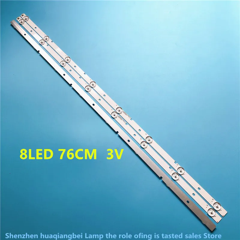 

FOR Hisense LED40EC270W LED40H166 LED39K1800 TV LED40K3100 JL.D40081330-003BS-M 8LED 76CM 3V 100%NEW LED backlight strip