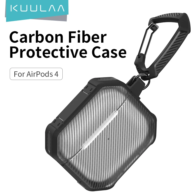 KUULAA Carbon Fiber Cover For Apple AirPods Pro 2 3 Case Protective Case Anti Shock Earphone Accessories With Keychain Hook
KUULAA Carbon Fiber Cover For Apple AirPods Pro 2 3 Case Protective Case Anti Shock Earphone Accessories With Keychain Hook