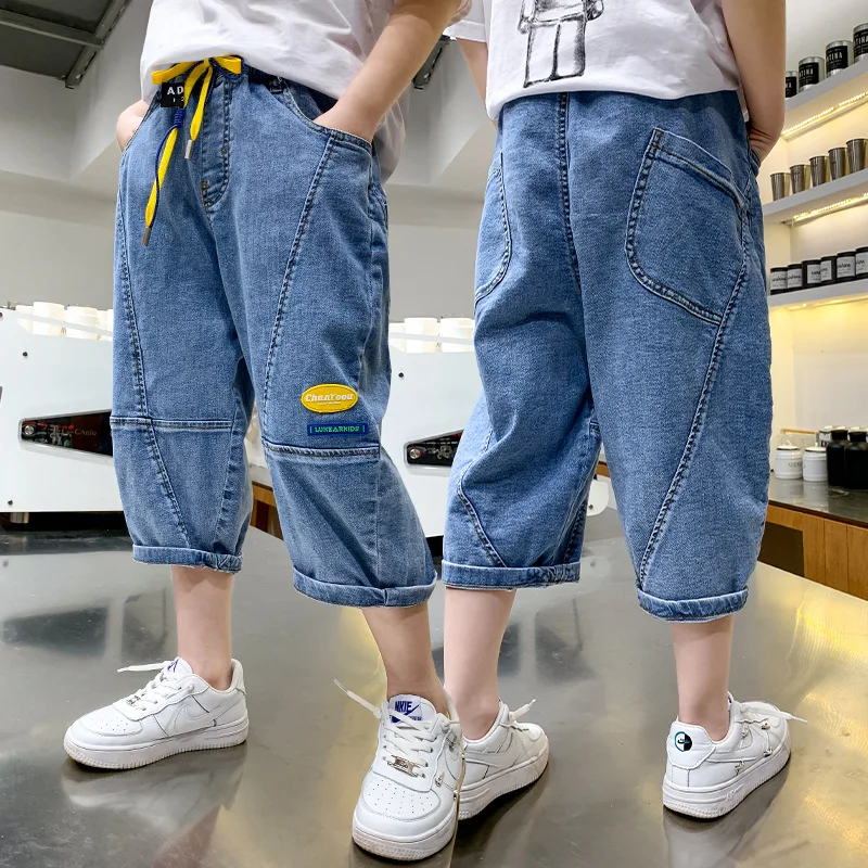 Kids Knee Length Pants Boys Jeans Shorts Summer Denim Short Summer Casual Cotton Loose 2022 Children Jean Pants for Boys
Kids Knee Length Pants Boys Jeans Shorts Summer Denim Short Summer Casual Cotton Loose 2022 Children Jean Pants for Boys
