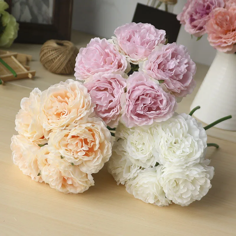 5 heads/ bouquet Peony Artificial flowers Silk Wedding Bouquet Fake Flower For Part Wedding Home decoration
5 heads/ bouquet Peony Artificial flowers Silk Wedding Bouquet Fake Flower For Part Wedding Home decoration