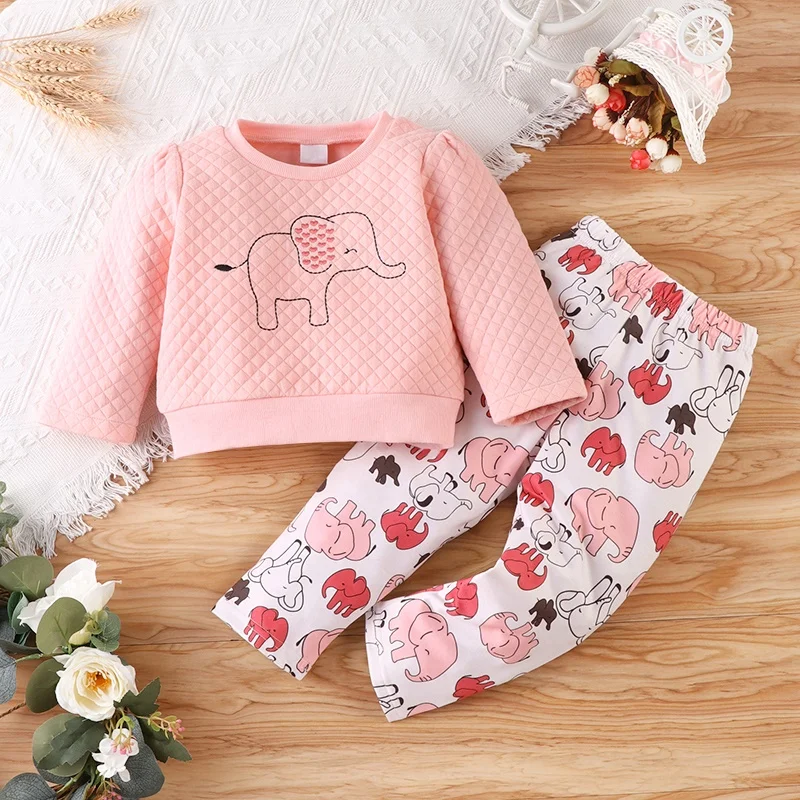 Kids Clothes Girls Spring Autumn Girls Clothing Sets Cartoon Animal Elephant Long Sleeve Tops+trousers Casual Sport Clothes 1-6Y
Kids Clothes Girls Spring Autumn Girls Clothing Sets Cartoon Animal Elephant Long Sleeve Tops+trousers Casual Sport Clothes 1-6Y