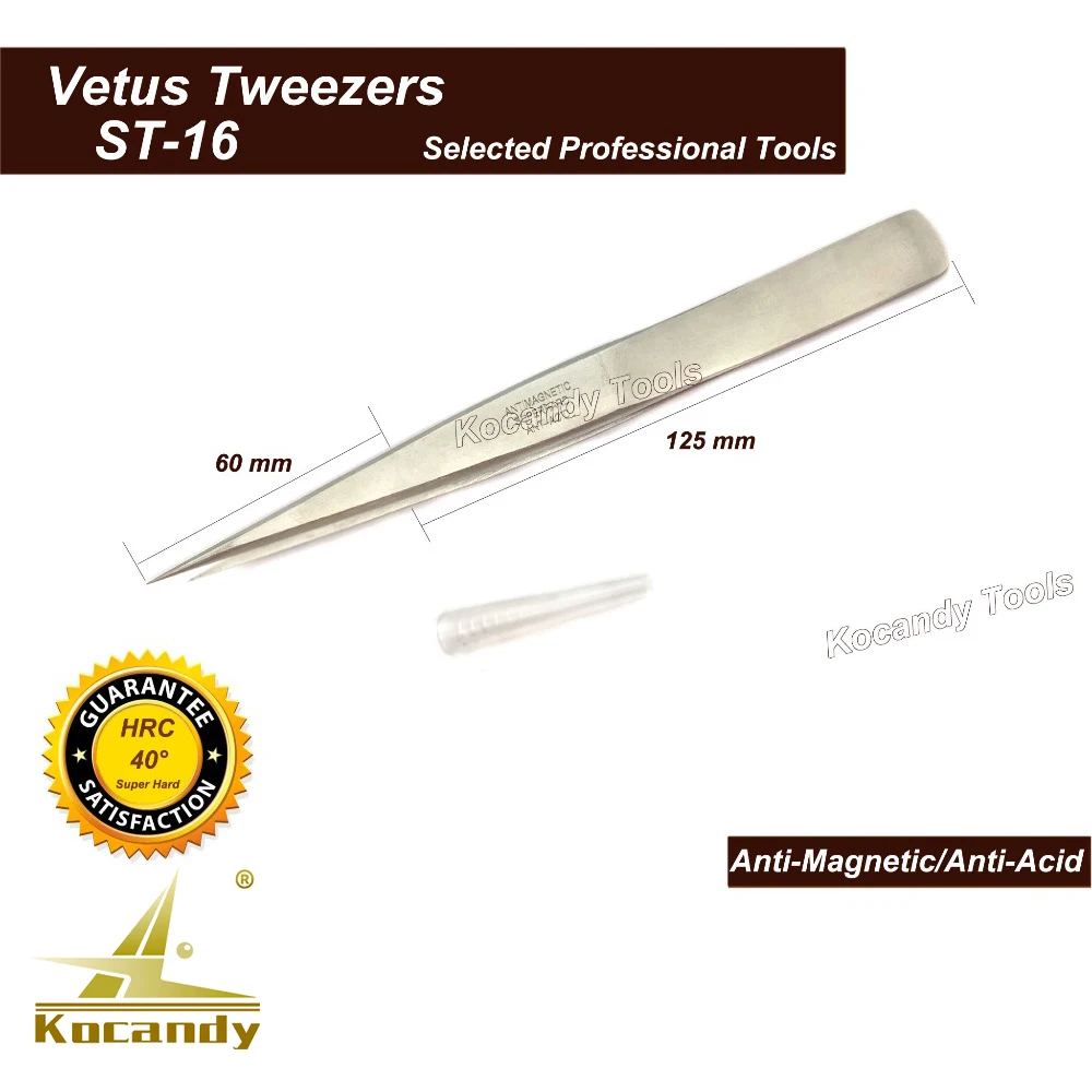 VETUS TWEEZER ST-16 Super Fine Tip High Quality Stainless Steel Super Hard Anti-magnetic and Anti-Acid Precision Tweezers
VETUS TWEEZER ST-16 Super Fine Tip High Quality Stainless Steel Super Hard Anti-magnetic and Anti-Acid Precision Tweezers