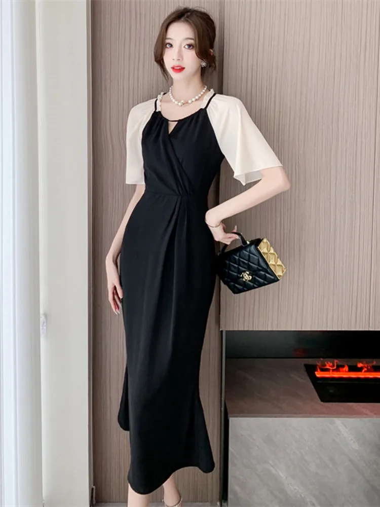 Женское шифоновое платье-русалка, Элегантное летнее платье с разрезом на талии, новинка 2023
Женское шифоновое платье-русалка, Элегантное летнее платье с разрезом на талии, новинка 2023