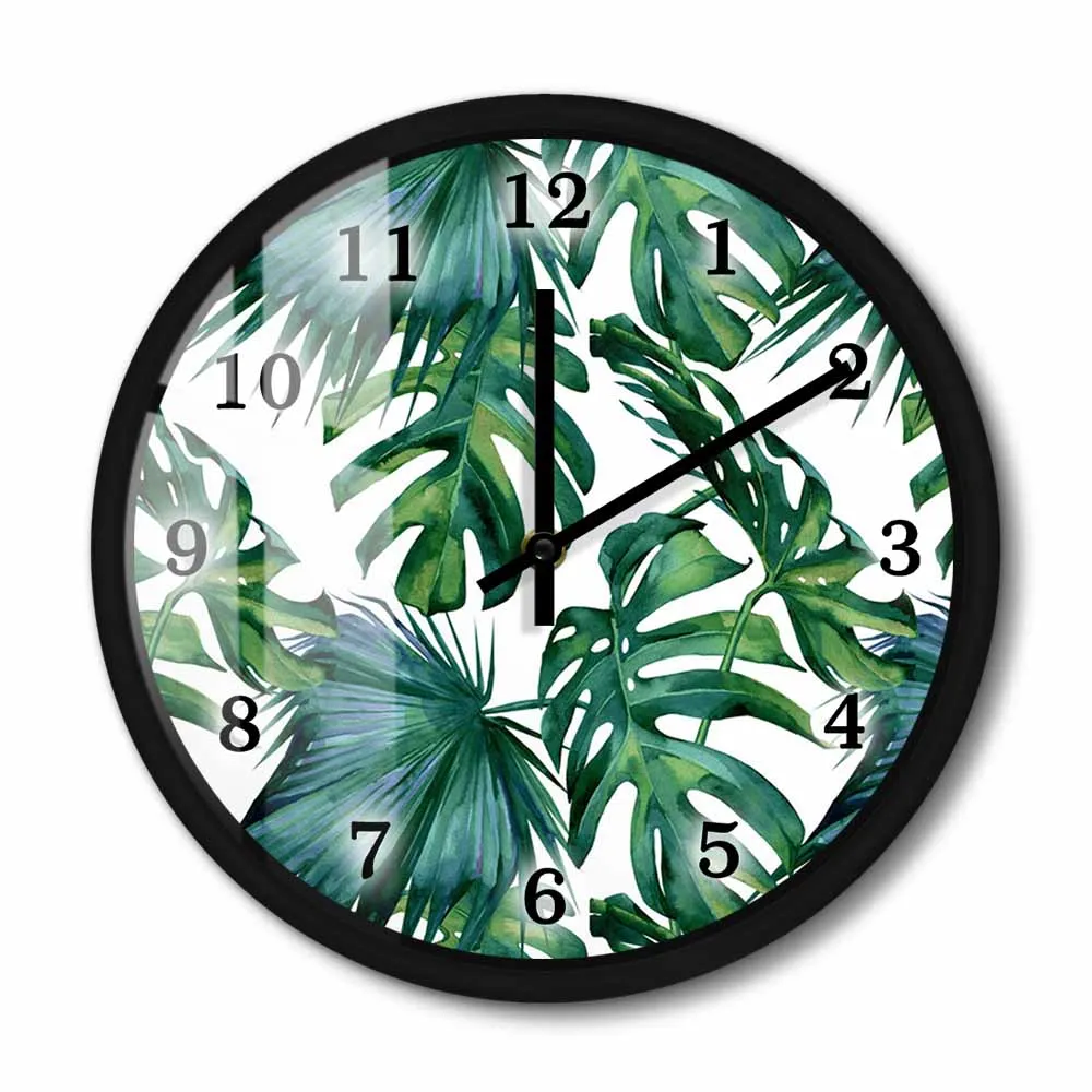 Tropical Leaves Palm Minimalist Metal Frame Wall Clock Botanical Green Artwork Home Décor Monstera Jungle Leaf Silent Wall Watch
Tropical Leaves Palm Minimalist Metal Frame Wall Clock Botanical Green Artwork Home Décor Monstera Jungle Leaf Silent Wall Watch