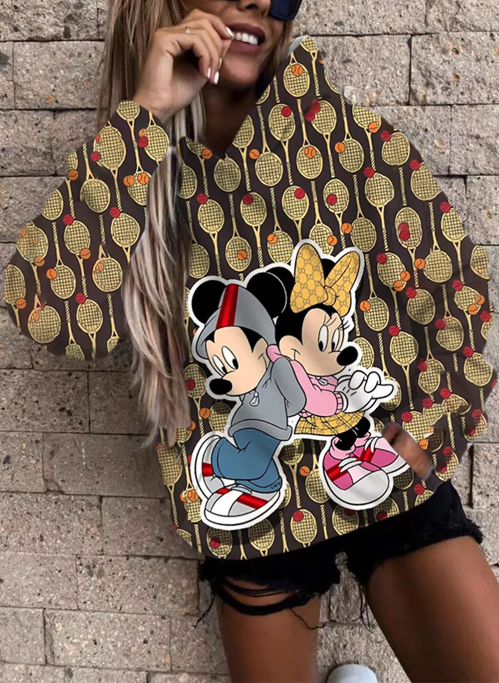 New Full Print Retro Mickey Sweater Hip-Hop High-Quality Design Spring And Autumn Lazy Hooded Jacket Trend Ins Long-Sleeved Top
New Full Print Retro Mickey Sweater Hip-Hop High-Quality Design Spring And Autumn Lazy Hooded Jacket Trend Ins Long-Sleeved Top