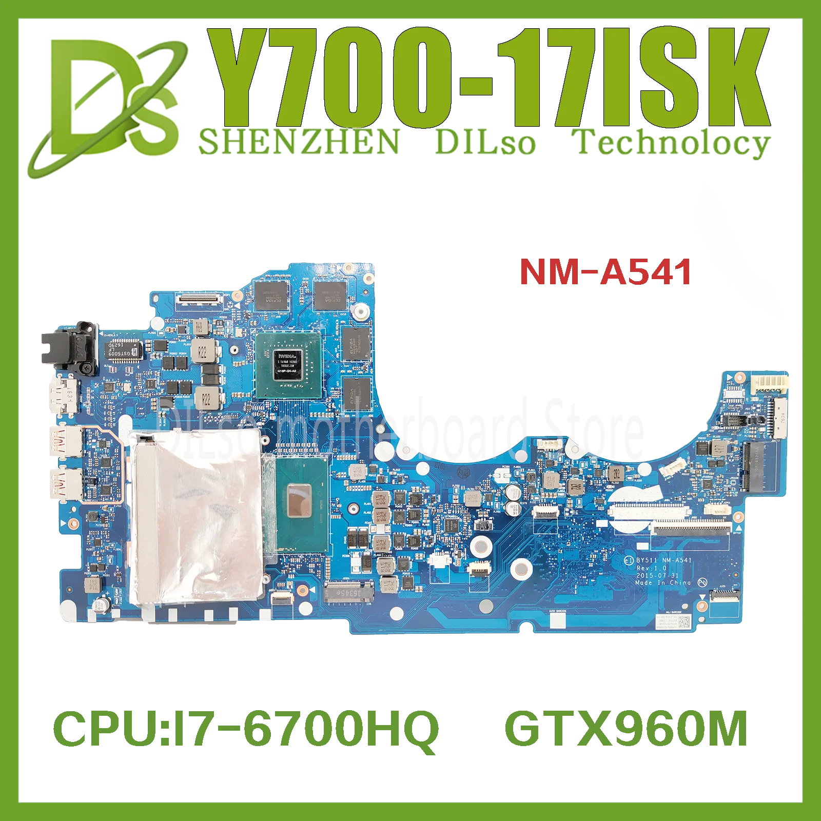 KUFU 5B20L80400 5B20L80385 для Lenovo Y700-17ISK Y700-15ISK материнская плата для ноутбука BY511 NM-A541W/i7-6700HQ CPU HM170 GTX960M DDR4
KUFU 5B20L80400 5B20L80385 для Lenovo Y700-17ISK Y700-15ISK материнская плата для ноутбука BY511 NM-A541W/i7-6700HQ CPU HM170 GTX960M DDR4