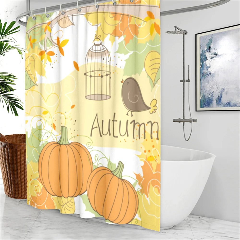 Thanksgiving Pumpkin Bathroom Curtains Harvest Food Shower Curtains Bathroom Polyester Waterproof Fabric Trim with Hooks
Thanksgiving Pumpkin Bathroom Curtains Harvest Food Shower Curtains Bathroom Polyester Waterproof Fabric Trim with Hooks