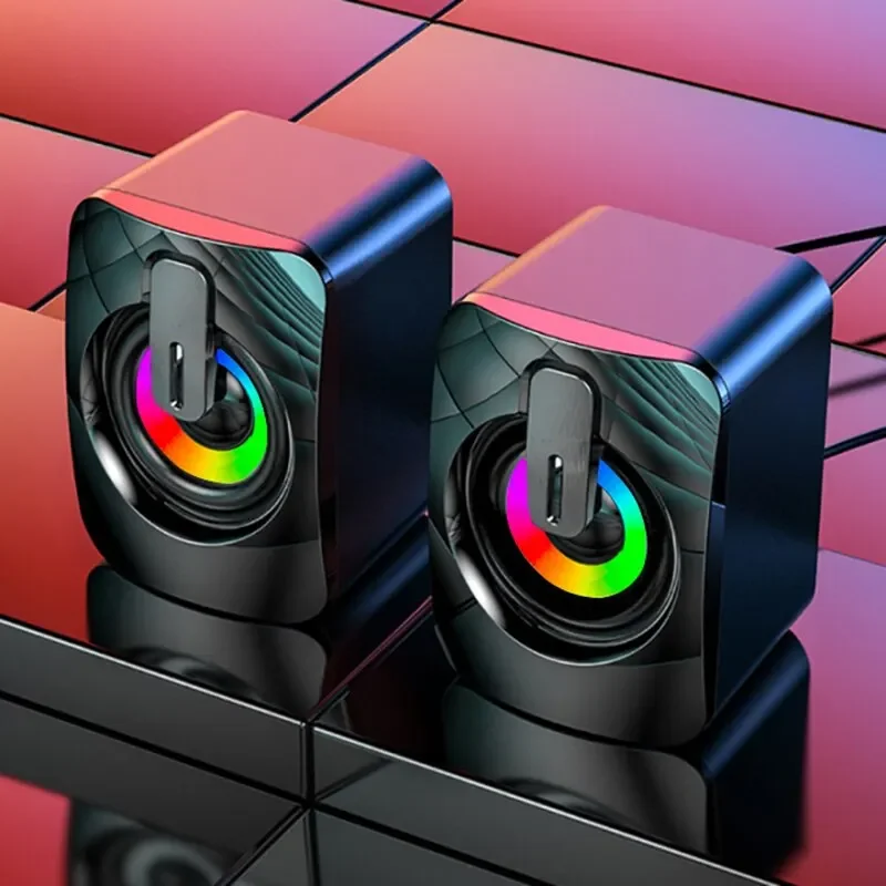 Компьютерные колонки Звуковая коробка для ПК HIFI Стереомикрофон USB Проводной Caixa De