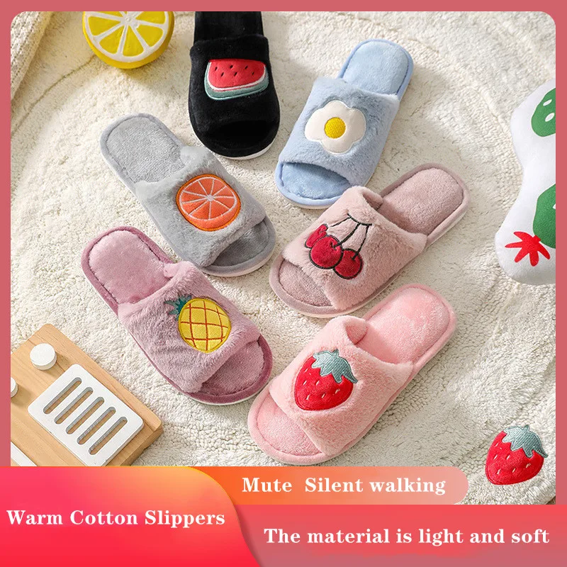 Winter Fashion Women Fruit Pattern Fur Slippers Home Indoor Non-slip Fluffy Slides Autumn Warm Plush Bedroom Ladies Cotton Shoes
Winter Fashion Women Fruit Pattern Fur Slippers Home Indoor Non-slip Fluffy Slides Autumn Warm Plush Bedroom Ladies Cotton Shoes