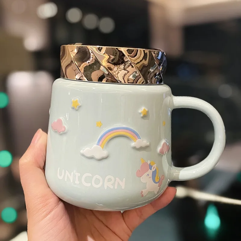 Rainbow Unicorn Mugs Lovely and Colorful Women's Travel Ceramic Cup, Creative StarBuck Style Coffee Cup with Sealed Cover
Rainbow Unicorn Mugs Lovely and Colorful Women's Travel Ceramic Cup, Creative StarBuck Style Coffee Cup with Sealed Cover