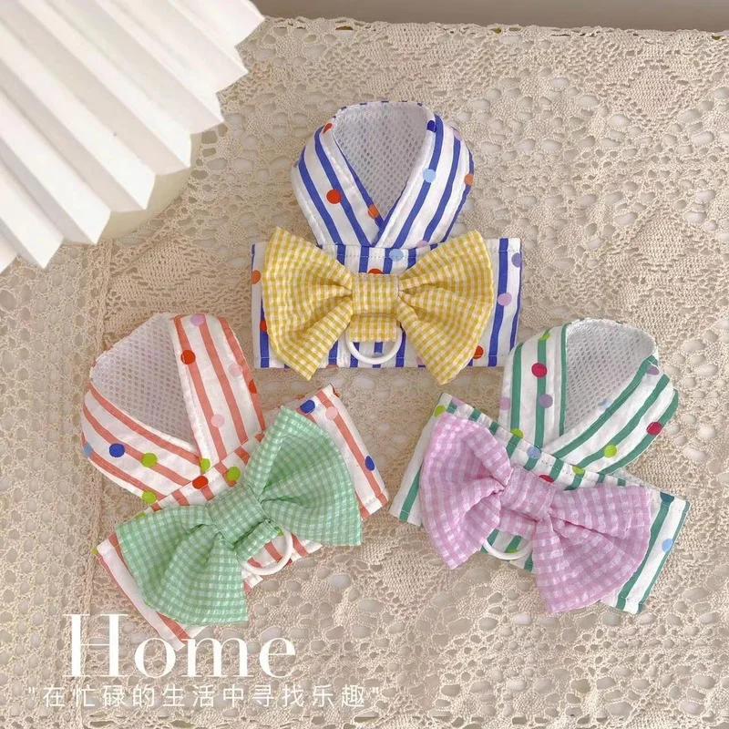 Traction Vest for Dogs Clothing Pet Dog Clothes Cat Small Striped Dot Print Thoracic Dorsal Vests Spring Summer Japanese Korean
Traction Vest for Dogs Clothing Pet Dog Clothes Cat Small Striped Dot Print Thoracic Dorsal Vests Spring Summer Japanese Korean