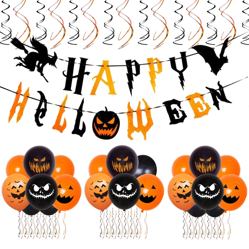 Funmemoir Halloween Party Decoration Pumpkin Balloons HAPPY HALLOWEEN Witch Pumpkin Banner Halloween Haunted House Home Decor
Funmemoir Halloween Party Decoration Pumpkin Balloons HAPPY HALLOWEEN Witch Pumpkin Banner Halloween Haunted House Home Decor