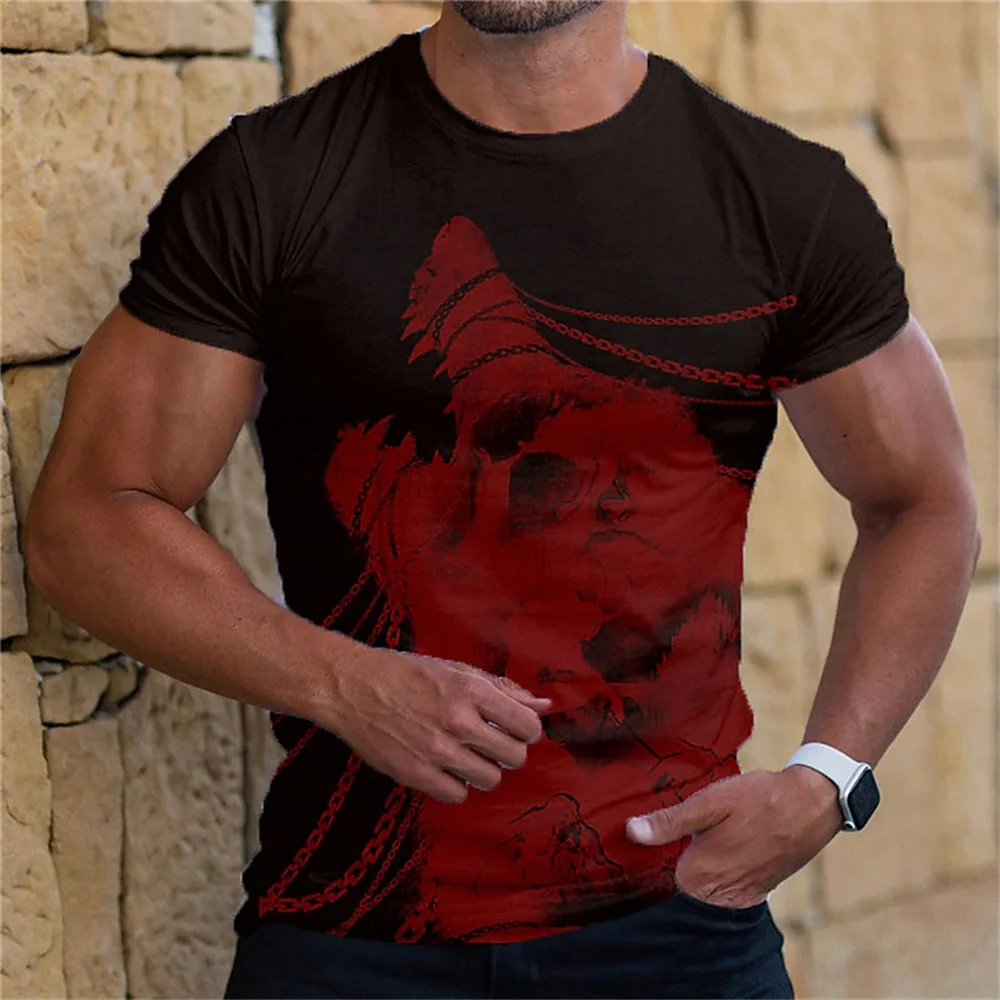 2023 Animal T-Shirt For Men Chain Wolf Printing Fashion Cool Men'S Top Loose Oversized-Shirt Street Tee Everyday Casual Clothing
2023 Animal T-Shirt For Men Chain Wolf Printing Fashion Cool Men'S Top Loose Oversized-Shirt Street Tee Everyday Casual Clothing