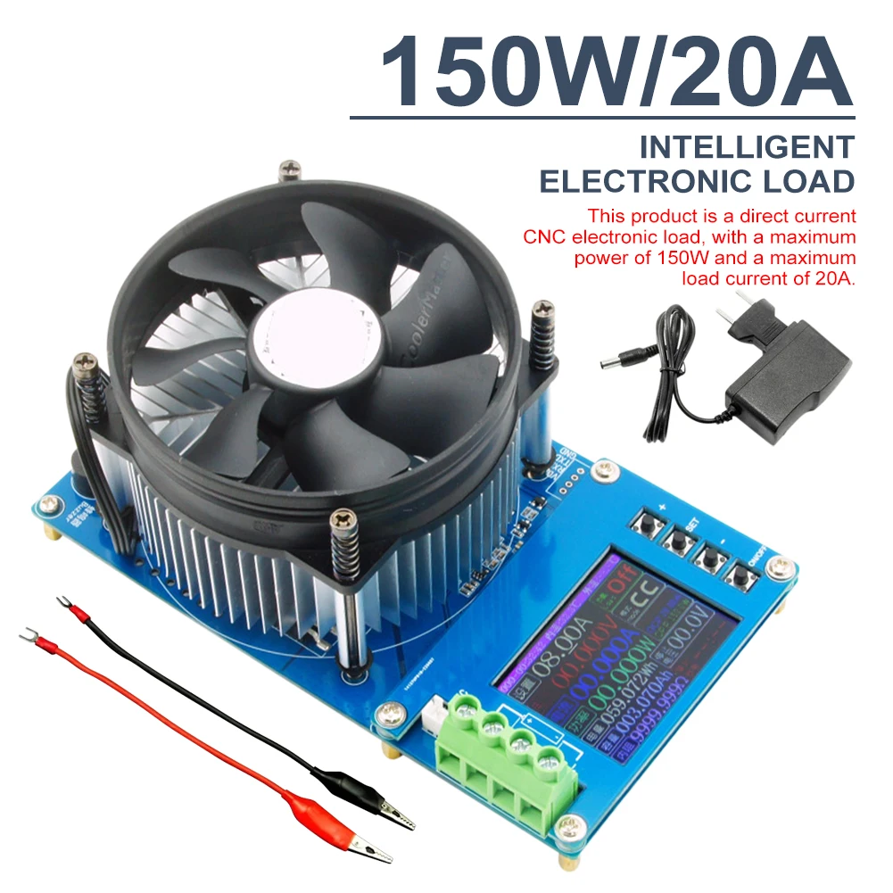 150W 20A Digital Battery Capacity Tester 2.4inch TFT Color Display Adjustable Constant Current Electronic Load Discharge Tester
150W 20A Digital Battery Capacity Tester 2.4inch TFT Color Display Adjustable Constant Current Electronic Load Discharge Tester