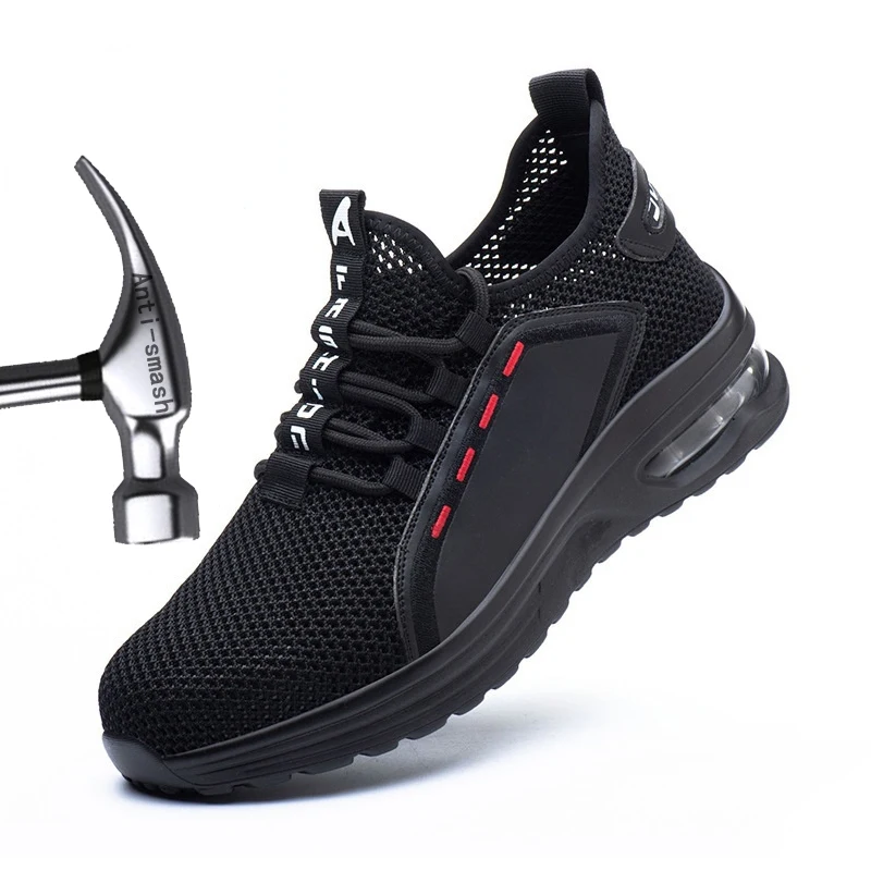 

2323 LSM легкая дышащая сетчатая спортивная обувь со стальным носком рабочая обувь защита от ударов и пирсинга защитная обувь