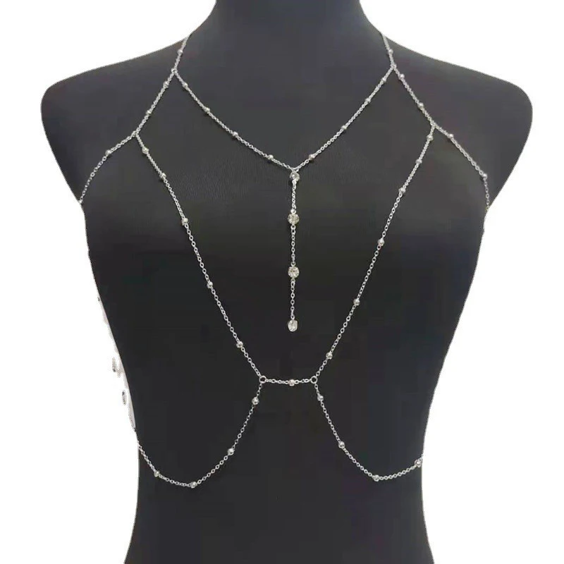 Rhinestones Tassel Sexy Beach Wedding Accessories Women Bra Cross Bikini Within Hollow Out Body Chain Fine Chest Chain Girl
Rhinestones Tassel Sexy Beach Wedding Accessories Women Bra Cross Bikini Within Hollow Out Body Chain Fine Chest Chain Girl
