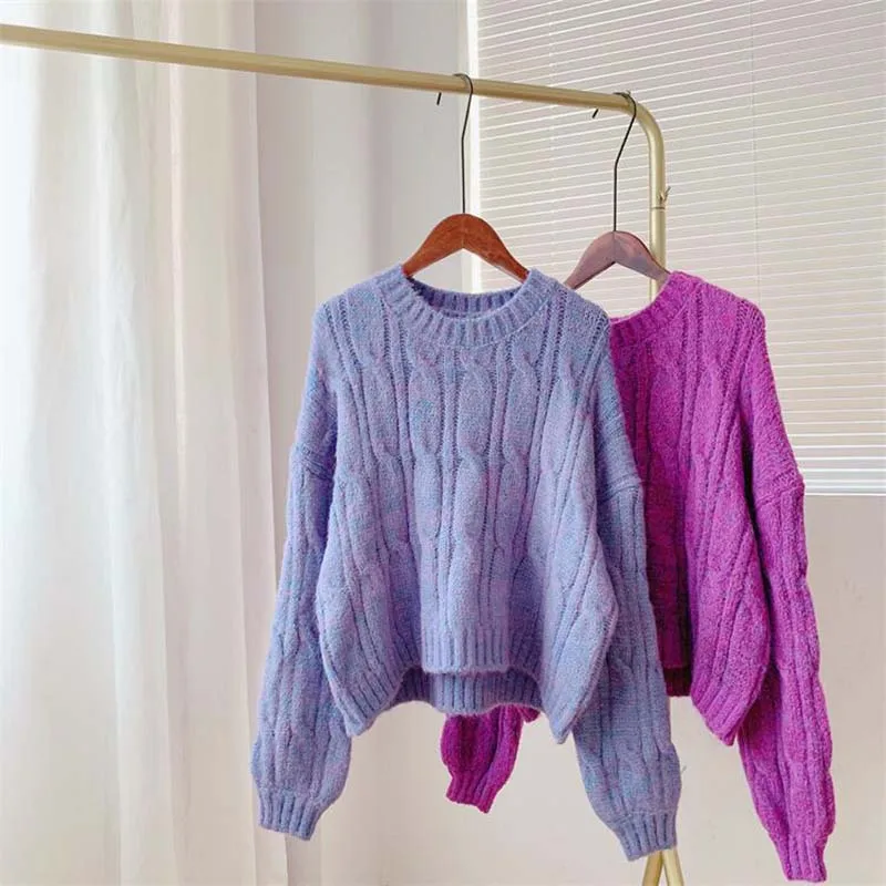 DAYIFUN High Quality Women's Oversize Sweater Sweet Solid Color Twist Chic O Neck Pullover Knitted Korean Fashion Loose Sweaters
DAYIFUN High Quality Women's Oversize Sweater Sweet Solid Color Twist Chic O Neck Pullover Knitted Korean Fashion Loose Sweaters