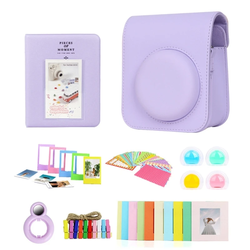 7-in-1 Instant Camera Accessory Bundle Kit for Mini 12 with Camera Bag/Selfie Lens/Photo Album/Frames/Stickers/Filters
7-in-1 Instant Camera Accessory Bundle Kit for Mini 12 with Camera Bag/Selfie Lens/Photo Album/Frames/Stickers/Filters
