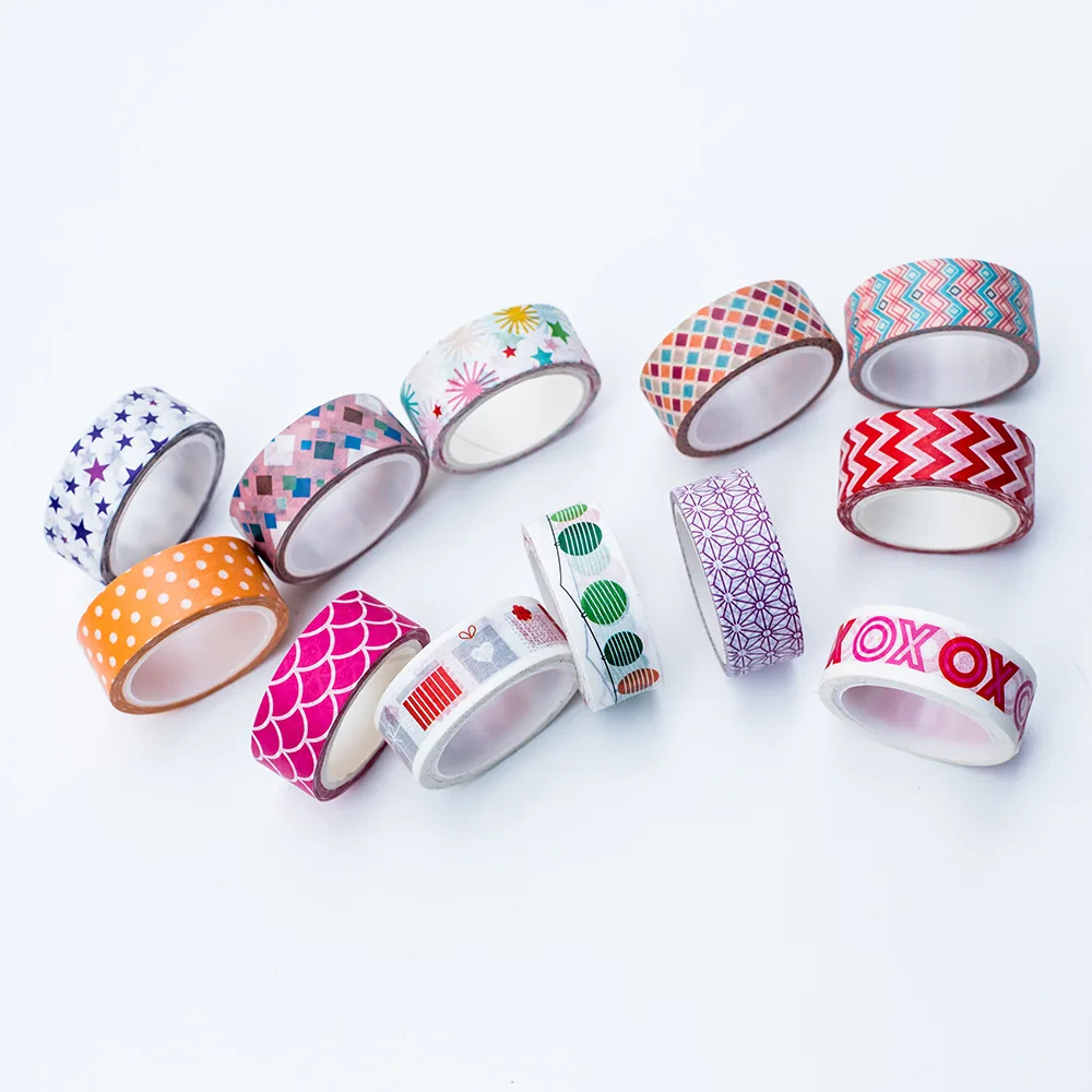 12 Pcs Muticolor Washi Tape Diary Journal Sticker Office Stationery Tear Paper DIY Note Decorative Stickers Adhesive Tapes
12 Pcs Muticolor Washi Tape Diary Journal Sticker Office Stationery Tear Paper DIY Note Decorative Stickers Adhesive Tapes