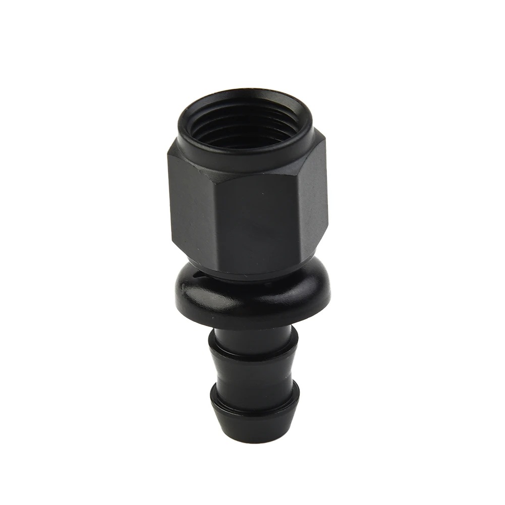 

6AN AN6 Female To 3/8 Straight Push Barb Hose Adapter (DC-AN6-0 Degree Black) AN6 Female Swivel To 3/8” Barb End Straight Fittin