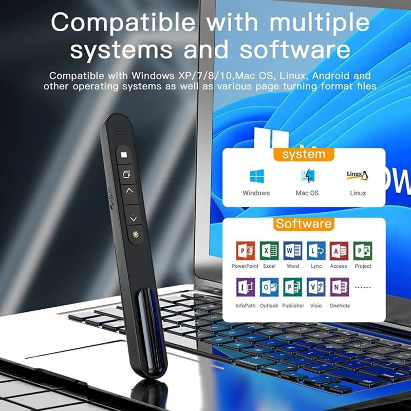 Wireless Presenter Remote 2.4Ghz USB Control Presentation PPT Powerpoint Clicker Support Hyperlink And Volume Control Teach Tool
Wireless Presenter Remote 2.4Ghz USB Control Presentation PPT Powerpoint Clicker Support Hyperlink And Volume Control Teach Tool
